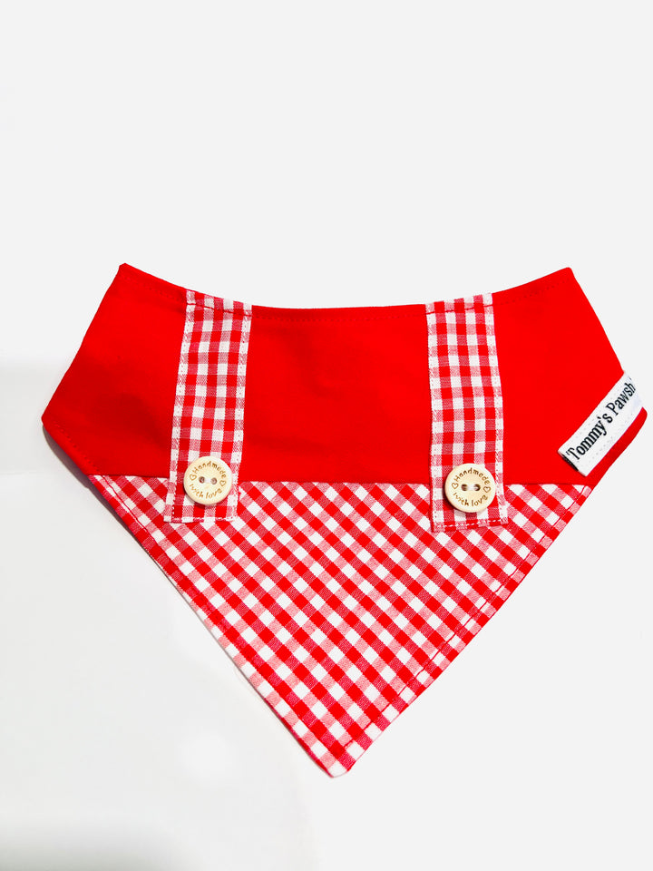 Red Plaid Bandana