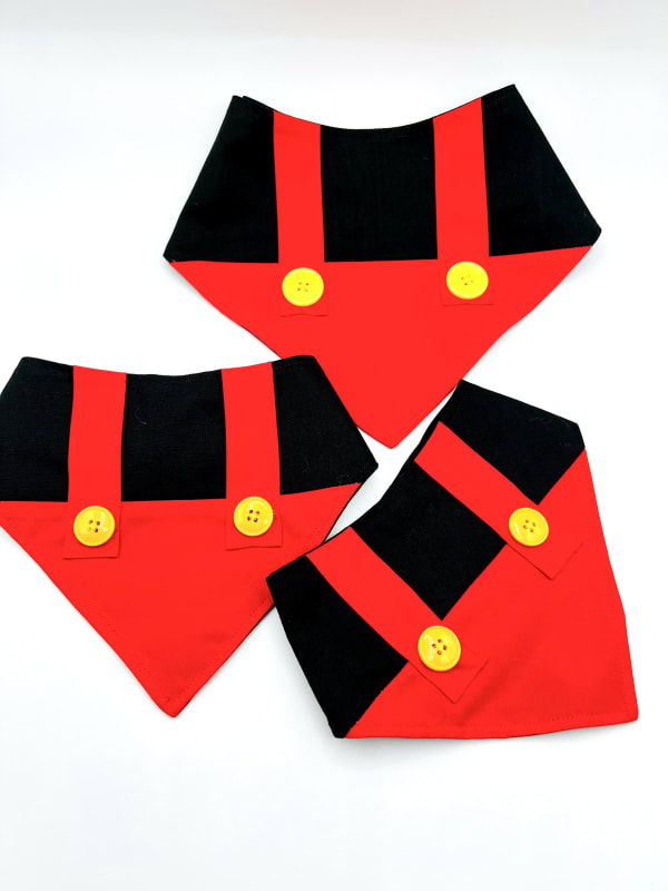 Mickey Mouse Overall  Dog Bandana - A Stylish Choice for Every Pup