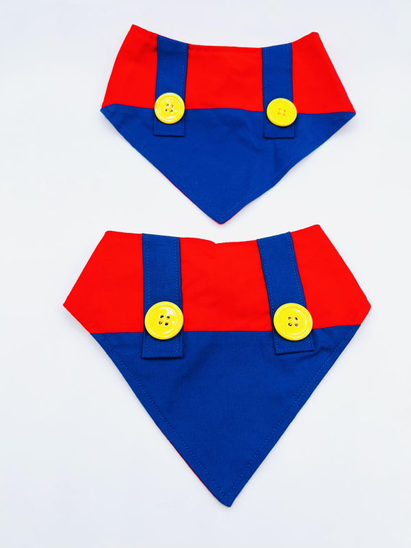 Super Mario Overall Dog Bandana